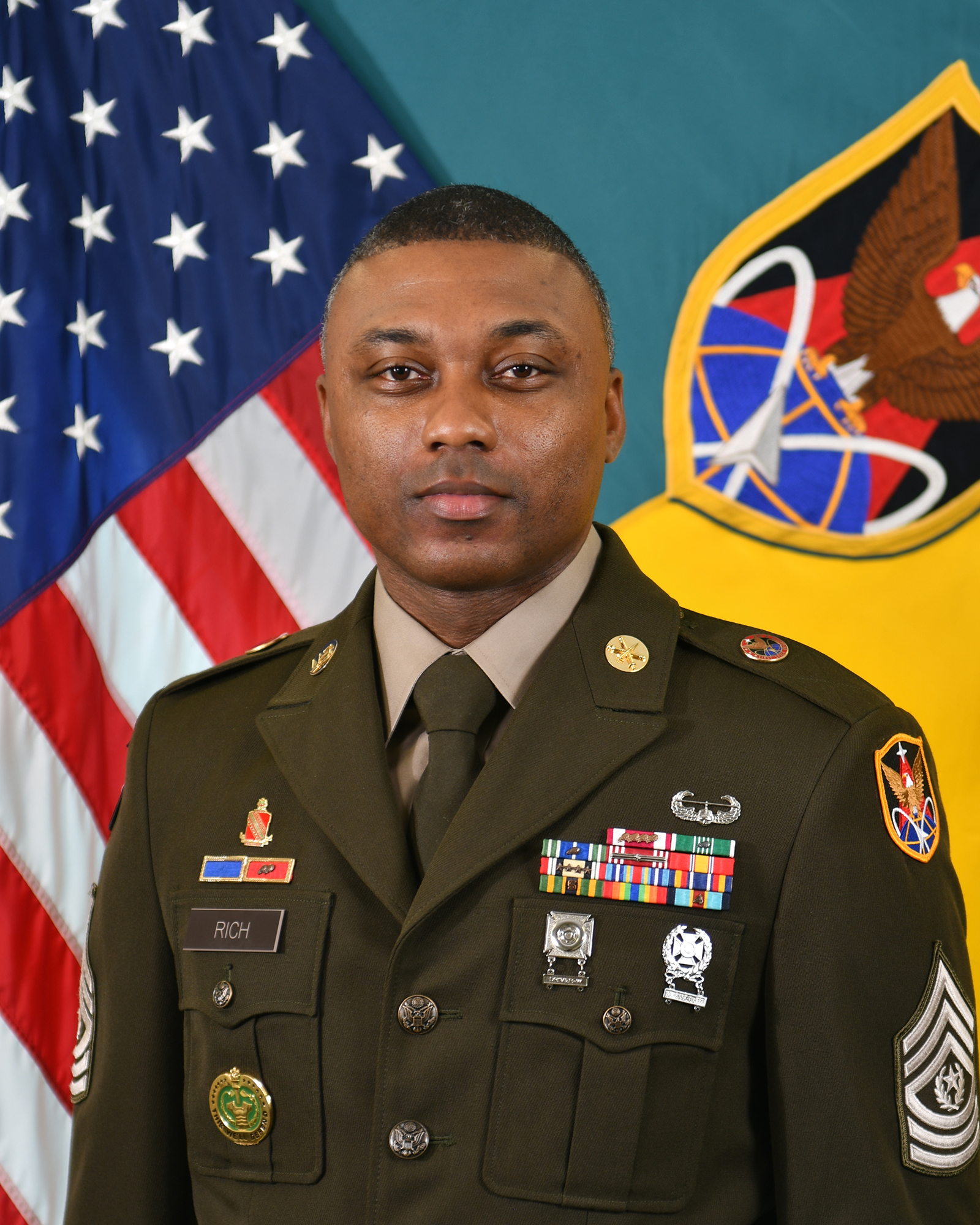CSM Calvin Rich, 1st Space Brigade command sergeant major